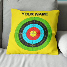 Load image into Gallery viewer, Archery 3d Target Custom Lime Green Archery, Best Archery Throw Pillows TDM0762