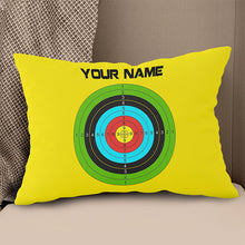 Load image into Gallery viewer, Archery 3d Target Custom Lime Green Archery, Best Archery Throw Pillows TDM0762