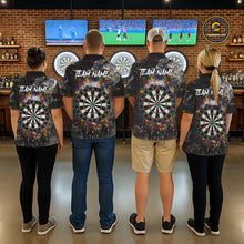 Load image into Gallery viewer, Colorful Grunge Skull Darts Polo &amp; Quarter Zip For Men Custom Darts Team Jersey, Funny Darts Gifts TDM5503