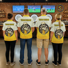 Load image into Gallery viewer, Personalized Funny Beer Skull Darts Shirt For Men Custom Yellow Darts Team Jersey, Darts Gifts TDM5507