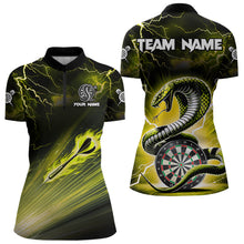 Load image into Gallery viewer, Thunder Lightning Custom Cobra Snake Yellow Women Dart Shirts Best Dart Jerseys Dart Team Shirts TDM3605