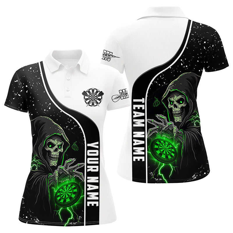 Personalized Dart Skull Grunge Women Darts Polo Shirts Custom Darts Shirts For Team Darts Jerseys TDM1272