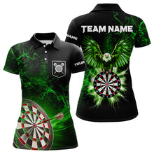Load image into Gallery viewer, Custom Green Lightning Eagle Dart Shirt For Women, Dart Jersey Pocket Option TDM3763