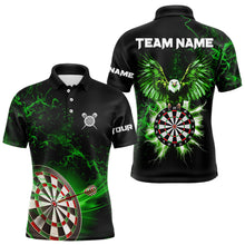 Load image into Gallery viewer, Custom Green Lightning Eagle Dart Shirt For Men, Dart Jersey Pocket Option TDM3763