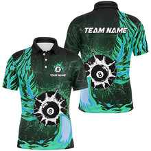 Load image into Gallery viewer, Personalized Multi-Color Funny 8 Ball Pool Fire Billiard Shirts For Pool Player, Billiard Jerseys TDM1636