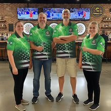 Load image into Gallery viewer, Green Lightning American Flag Eagle Dart Shirt With Pocket Option For Men TDM6552
