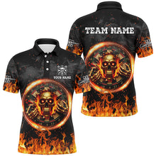 Load image into Gallery viewer, Personalized Skull Dartboard Fire Flame 3D Printed Darts Shirts For Men Team League Darts Jerseys TDM2279