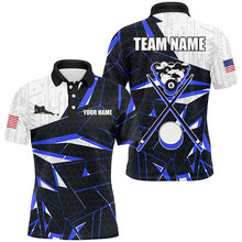 Load image into Gallery viewer, Best Billiard Jerseys For Men Custom Polo &amp; 1/4 Zip Shirts, Billiard Tournament Team Shirts | Blue TDM2544