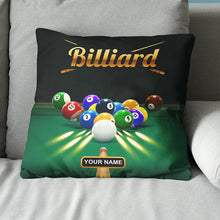 Load image into Gallery viewer, Personalized Name 3D Billiards Table Pool Game Pillow Best Throw Pillows TDM0767