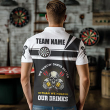 Load image into Gallery viewer, We Throw Darts Better Skull Beer Funny Darts Shirts For Men Custom Drinking Darts Team Jerseys TDM3458