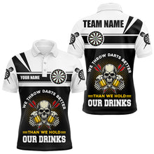 Load image into Gallery viewer, We Throw Darts Better Skull Beer Funny Darts Shirts For Men Custom Drinking Darts Team Jerseys TDM3458