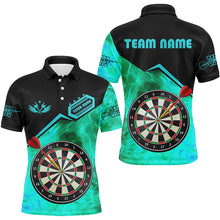 Load image into Gallery viewer, Personalized Darts Fire 3D Printed Men Darts Shirts Custom Darts Board Jerseys Attire |Turquoise TDM1860