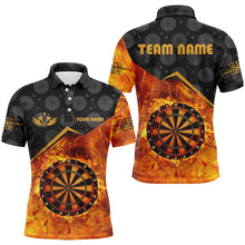 Load image into Gallery viewer, Personalized Darts Fire Flame 3D Printed Men Darts Shirts Custom Darts Board Jerseys Attire TDM1862