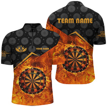 Load image into Gallery viewer, Personalized Darts Fire Flame 3D Printed Men Darts Shirts Custom Darts Board Jerseys Attire TDM1862