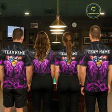 Load image into Gallery viewer, Black And Purple 8 Ball Wings Billiard Shirt For Women Custom Tribal Pool Jersey Team Polo &amp; 1/4 Zip TDM5774