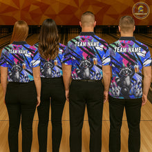 Load image into Gallery viewer, Funny Raccoon Colorful Graffiti Bowling Jersey For Men Custom Bowling Polo &amp; 1/4 Zip Team Shirts TDM6572