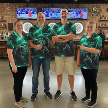 Load image into Gallery viewer, Personalized Turquoise Grim Reaper Custom Thunder Lightning Men Dart Shirts, 3D Darts Team Jerseys TDM2800