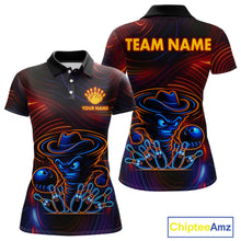 Load image into Gallery viewer, Funny Neon Tornado Pin Bowling Shirt For Women Custom Bowling Team Jersey Polo &amp; 1/4 Zip TDM6148
