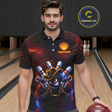 Load image into Gallery viewer, Funny Neon Bowling Jersey For Men Custom Bowling Shirt Polo &amp; Quarter Zip, Bowling Team Outfit TDM6149