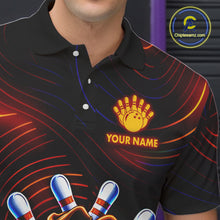 Load image into Gallery viewer, Funny Neon Bowling Jersey For Men Custom Bowling Shirt Polo &amp; Quarter Zip, Bowling Team Outfit TDM6149