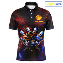 Load image into Gallery viewer, Funny Neon Bowling Jersey For Men Custom Bowling Shirt Polo &amp; Quarter Zip, Bowling Team Outfit TDM6149