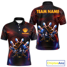 Load image into Gallery viewer, Funny Neon Bowling Jersey For Men Custom Bowling Shirt Polo &amp; Quarter Zip, Bowling Team Outfit TDM6149