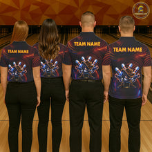 Load image into Gallery viewer, Funny Neon Bowling Jersey For Men Custom Bowling Shirt Polo &amp; Quarter Zip, Bowling Team Outfit TDM6149