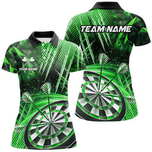 Load image into Gallery viewer, Personalized 3D Glitter Women Darts Shirts Custom Team Dart League Shirts Dart Jerseys |Green TDM3284