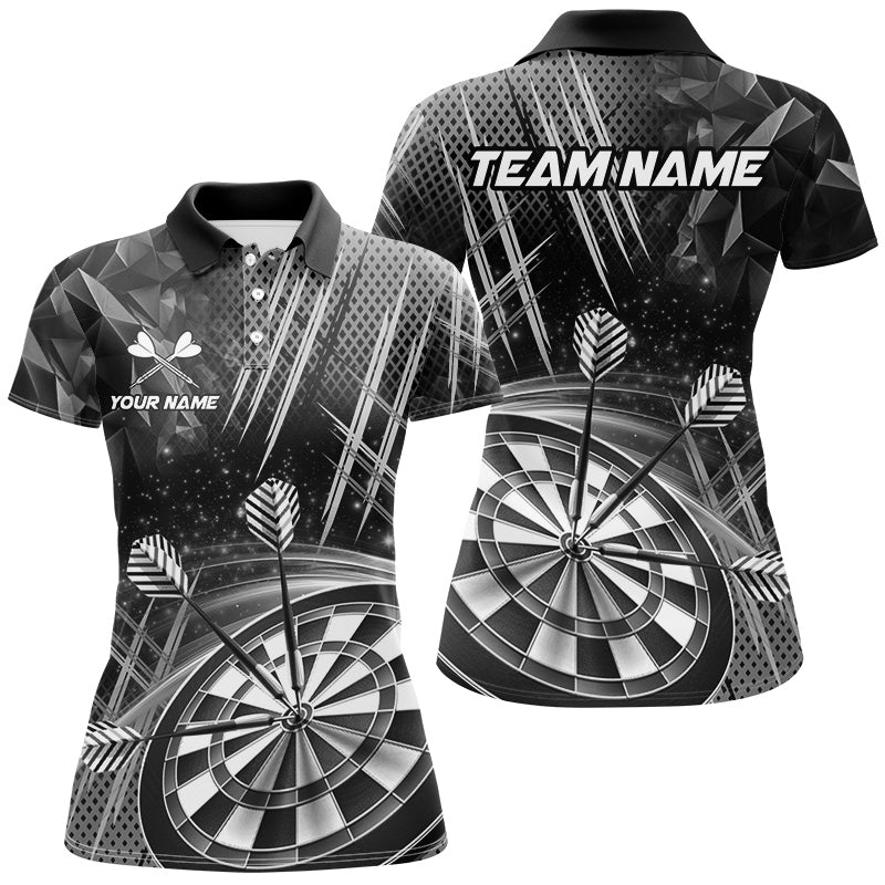 Personalized 3D Glitter Women Darts Shirts Custom Team Dart League Shirts Dart Jerseys |Grey TDM3285