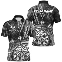 Load image into Gallery viewer, Personalized 3D Glitter Men Darts Shirts Custom Team Dart League Shirts Dart Jerseys |Grey TDM3285