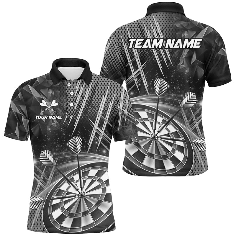 Personalized 3D Glitter Men Darts Shirts Custom Team Dart League Shirts Dart Jerseys |Grey TDM3285
