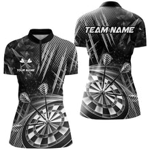 Load image into Gallery viewer, Personalized 3D Glitter Women Darts Shirts Custom Team Dart League Shirts Dart Jerseys |Grey TDM3285