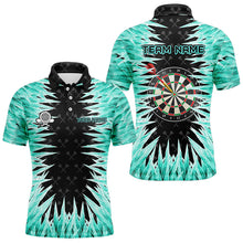 Load image into Gallery viewer, Personalized Darts Board Turquoise Icy 3D Printed Men Dart Shirts Custom Cool Dart Jerseys For Team TDM3481