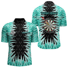Load image into Gallery viewer, Personalized Darts Board Turquoise Icy 3D Printed Men Dart Shirts Custom Cool Dart Jerseys For Team TDM3481