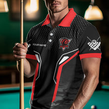 Load image into Gallery viewer, Black And Red 8 Ball Pool Wings Custom Camo Billiard Shirts For Men, 8 Ball Billiard Team Jerseys TDM3483