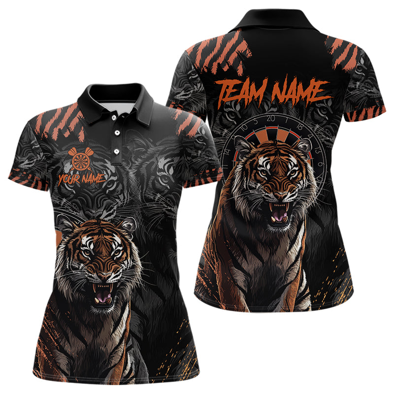 Personalized Tiger Darts Shirt With Pocket Option For Women, Darts Team Jersey TDM3621