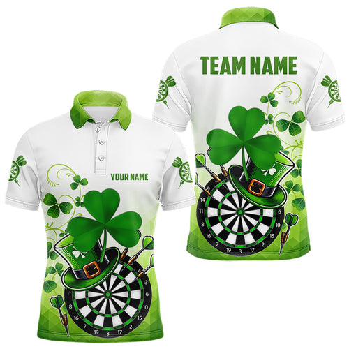 Green Luckiest Shamrock 3D Dartboard Men Dart Shirts Custom St Patrick Day Dart Shirts Team Jerseys TDM3625