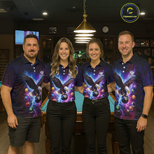 Load image into Gallery viewer, Custom Colorful Lightning Eagle Billiard Shirt For Women, 8 Ball Pool Team Jersey Polo &amp; 1/4 Zip TDM6157