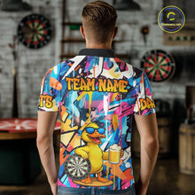 Load image into Gallery viewer, Funny Duck Colorful Graffiti Darts Shirt For Men Custom Darts Team Jersey Polo &amp; 1/4 Zip TDM6396