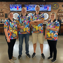 Load image into Gallery viewer, Funny Duck Colorful Graffiti Darts Shirt For Men Custom Darts Team Jersey Polo &amp; 1/4 Zip TDM6396