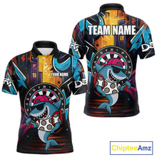Load image into Gallery viewer, Funny Shark Colorful Graffiti Style Custom Dart Shirts For Men, Dart Team Jersey Best Darts Outfit TDM4423
