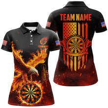 Load image into Gallery viewer, Dartboard Eagle Fire Flame Custom 3D Printed Darts Shirts For Women, US Flag Darts League Team Jersey TDM2330