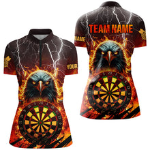 Load image into Gallery viewer, Personalized Darts Board Fire Flame Eagle 3D Darts Shirts For Women, Team League Darts Jersey Attire TDM1685
