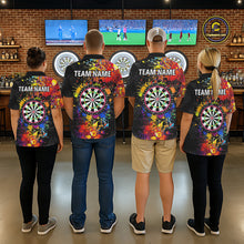 Load image into Gallery viewer, Grunge Colorful Paint Men Dart Shirts With Pocket Custom Darts Team Jersey TDM1894