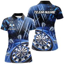 Load image into Gallery viewer, Personalized 3D Glitter Women Darts Shirts Custom Team Dart League Shirts Dart Jerseys |Blue TDM2580