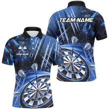 Load image into Gallery viewer, Personalized 3D Glitter Men Darts Shirts Custom Team Dart League Shirts Dart Jerseys |Blue TDM2580