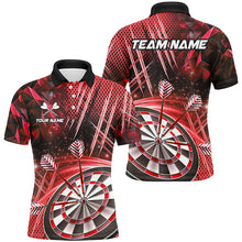 Load image into Gallery viewer, Personalized 3D Glitter Men Darts Shirts Custom Team Name Dart League Shirts Dart Jerseys |Red TDM2582