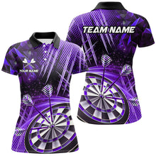 Load image into Gallery viewer, Personalized 3D Glitter Women Darts Shirts Custom Team Dart League Shirts Dart Jerseys |Purple TDM2583