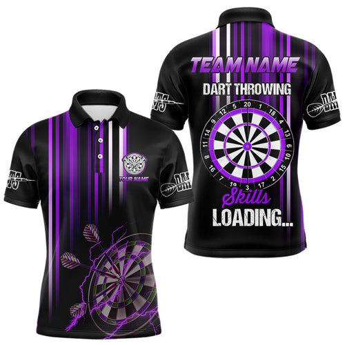 Purple Throwing Skills Loading Custom Dart Shirt For Men With Pocket Option TDM3788