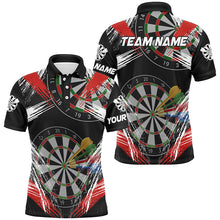 Load image into Gallery viewer, Personalized Darts Tournament Grunge Style Darts Shirts For Men Custom Darts Team Jerseys |Red TDM2106